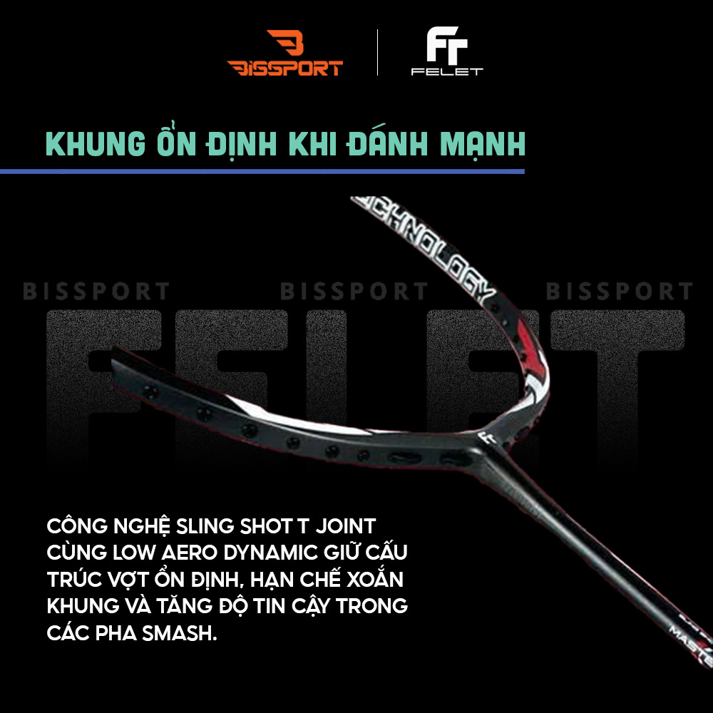 Vợt Cầu Lông Felet TJ Power-Power Chính Hãng - Khung Chắc - Ít Rung - Bền - Thân Cứng - Ổn Định - Thiên Công